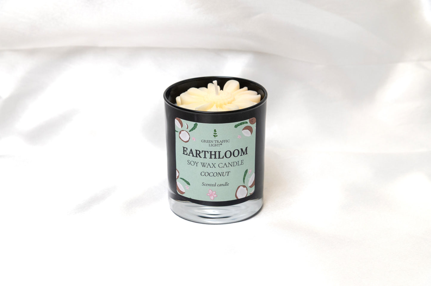 🌼EARTHLOOM Coconut Daisy Flower Candle